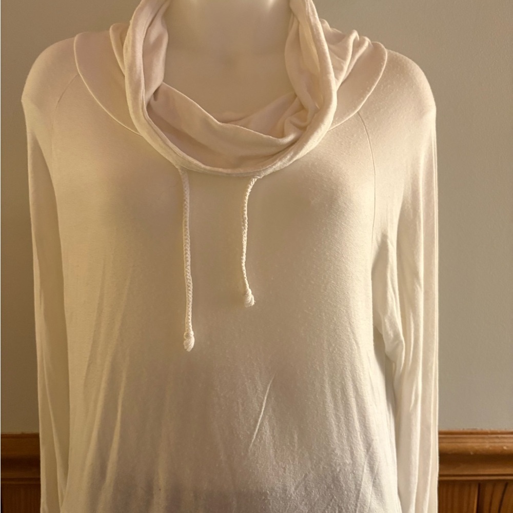 Elegant Cream Cowl Neck Tunic - Picture 3 of 6